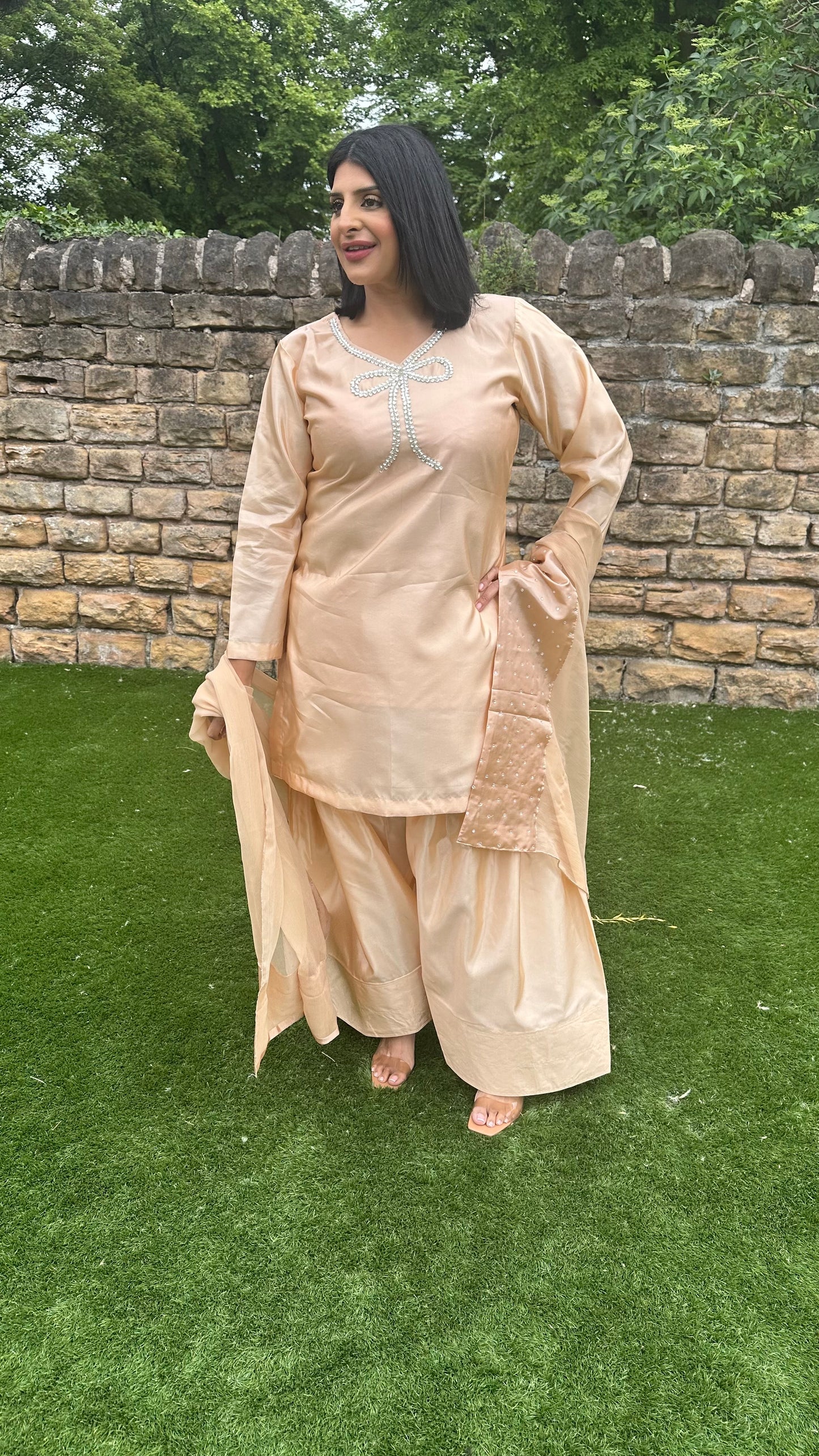 Gold Farshi Shalwar Suit