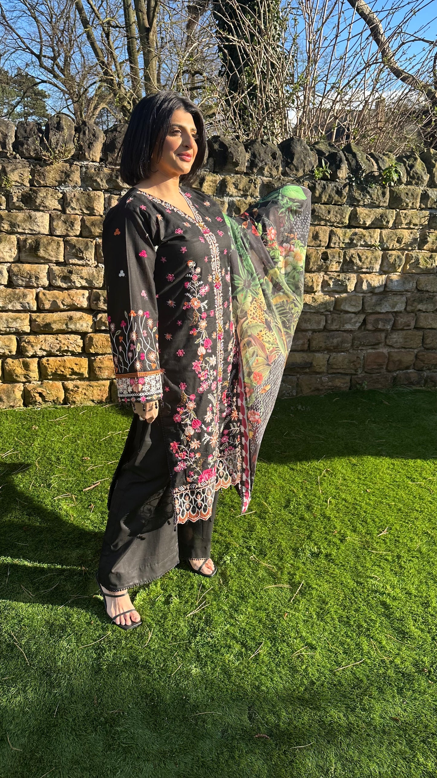 Embroidered 3-Piece Inspired Suit