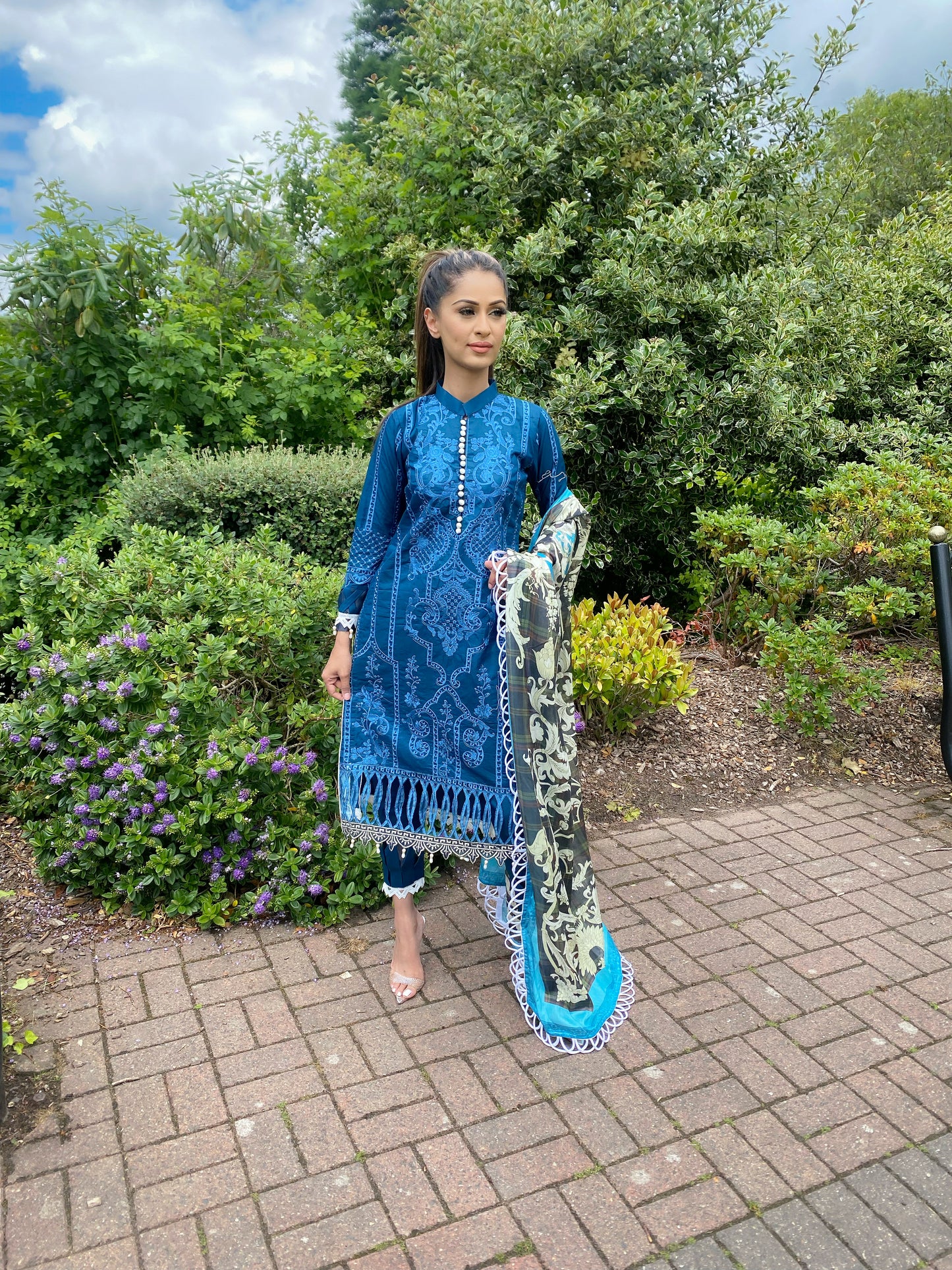 Embroidered 3 Piece Suit