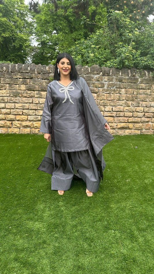 Grey Farshi Shalwar Suit