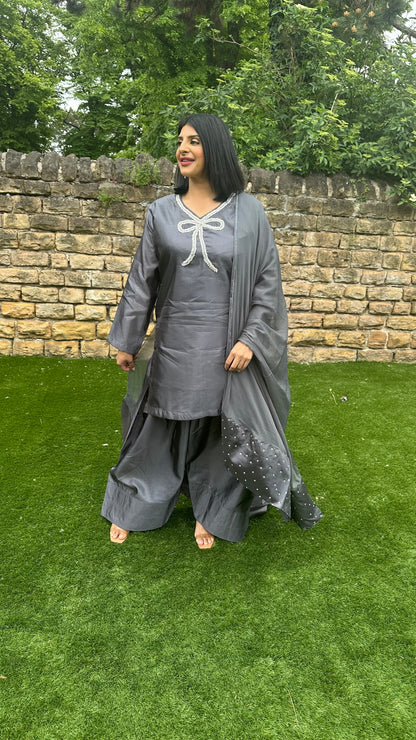Grey Farshi Shalwar Suit