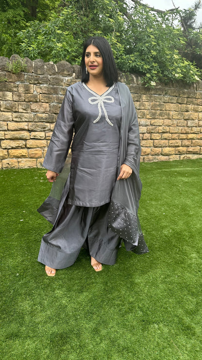 Grey Farshi Shalwar Suit