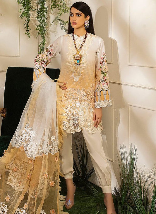 Unstitched Lawn Suit | Mushq