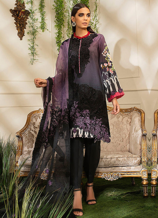 Unstitched Lawn Suit | Mushq