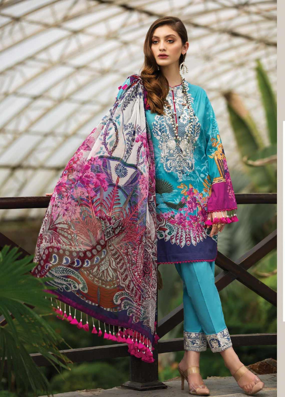 Unstitched Lawn Suit | Afrozeh