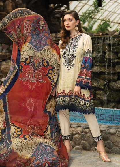 Unstitched Lawn Suit | Afrozeh