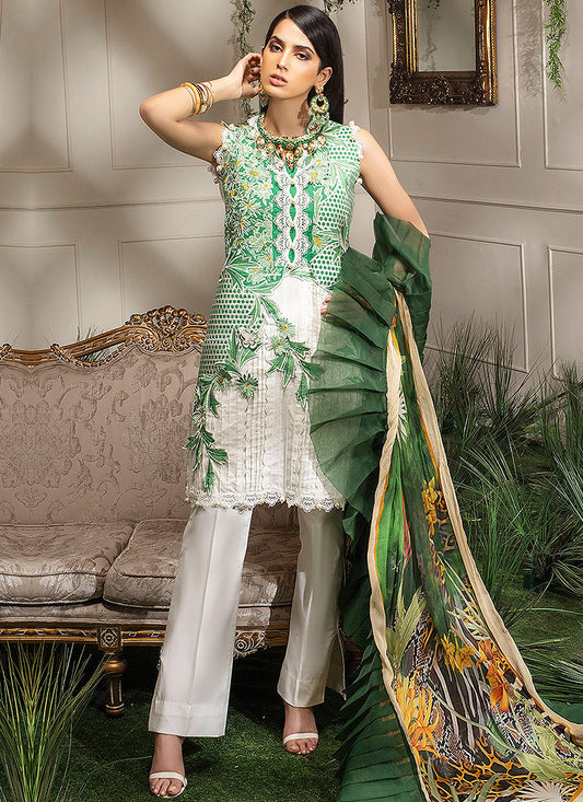 Unstitched Lawn Suit | Mushq