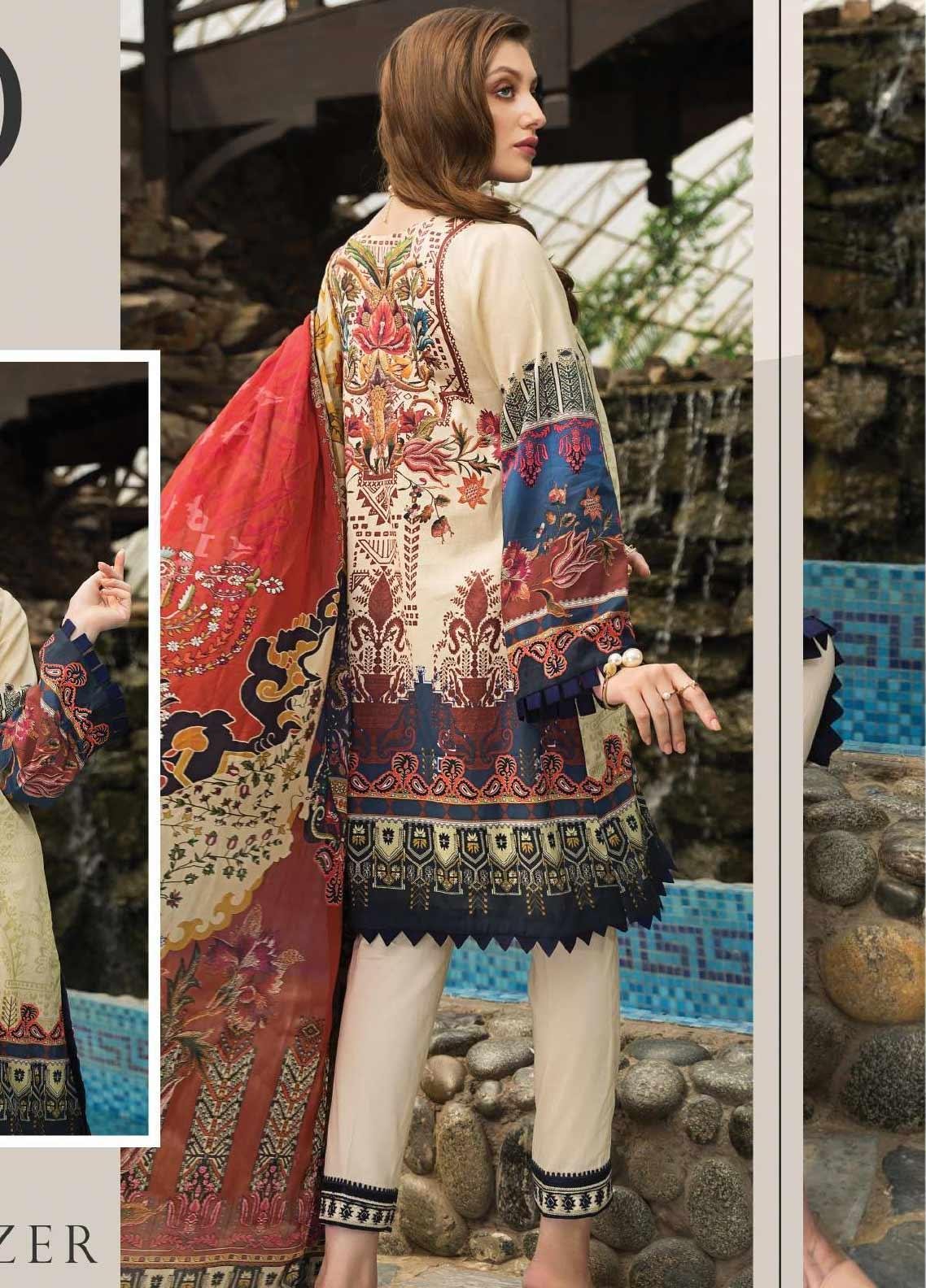 Unstitched Lawn Suit | Afrozeh