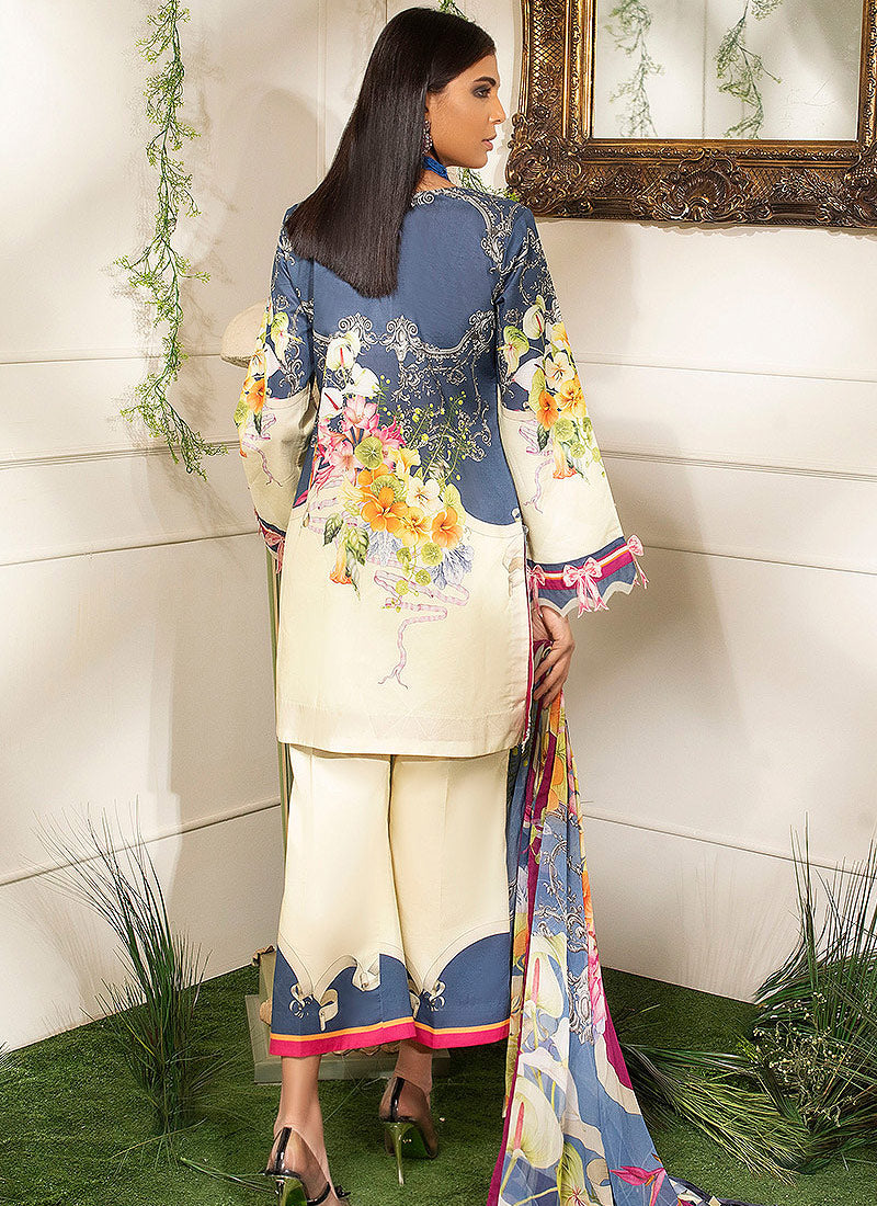 Unstitched Lawn Suit | Mushq