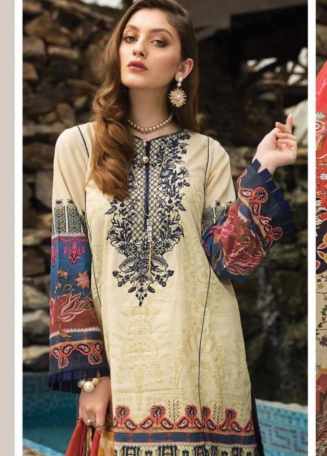 Unstitched Lawn Suit | Afrozeh