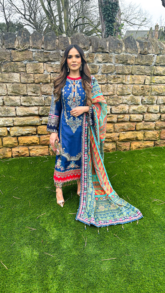 Embroidered 3 Piece Suit