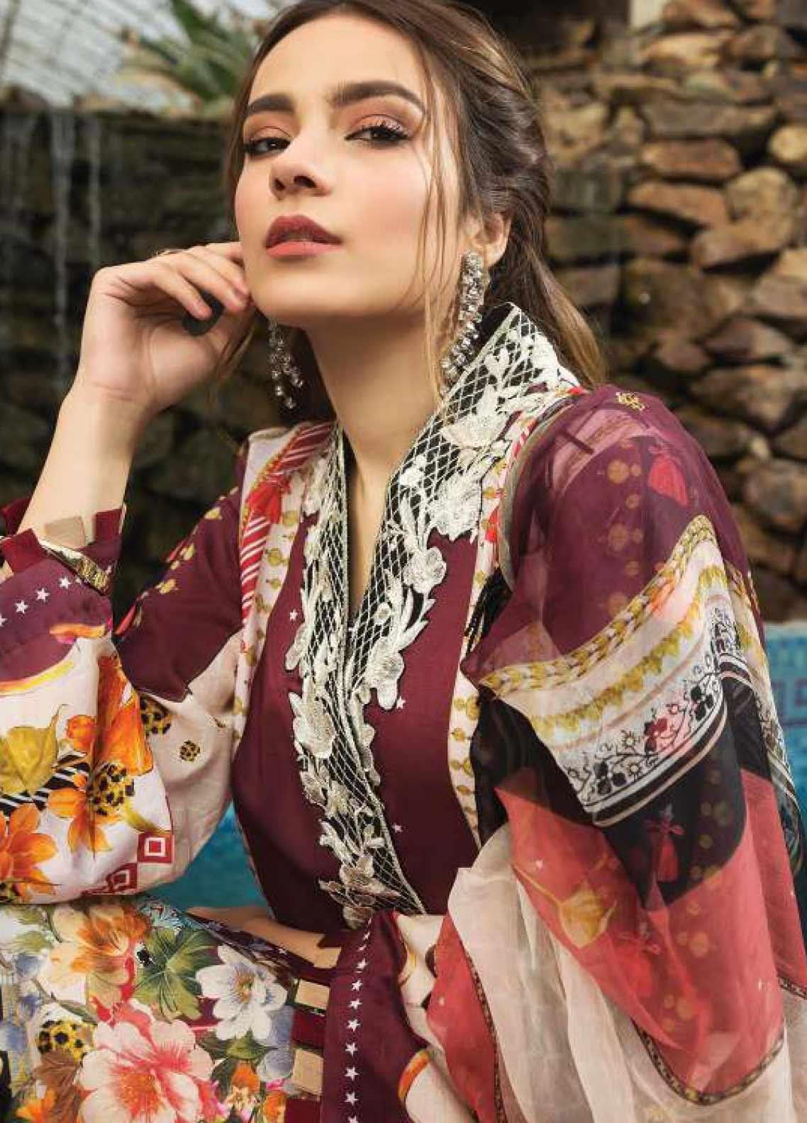 Unstitched Lawn Suit | Afrozeh