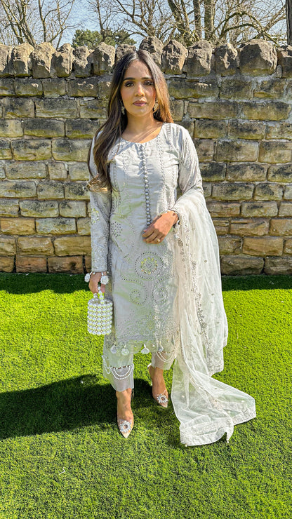 Embroidered 3-Piece Suit